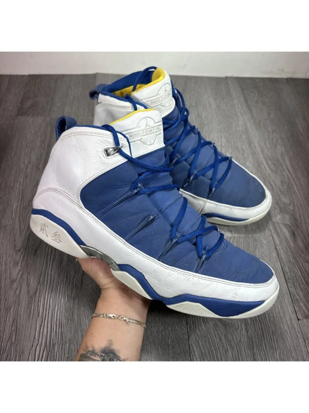 Jordan 9.5 Team “Blue Ribbon” Basketball Shoes Men Size 13.5  314308-102